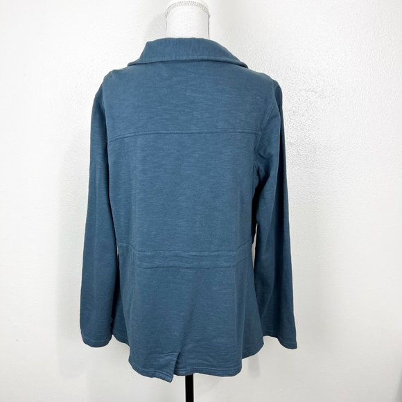 Cabela's Sweater Women Large Blue Button Up Utility Jacket Cotton Work Outdoor - Picture 4 of 11